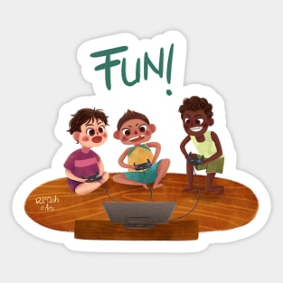 Playing video games Sticker